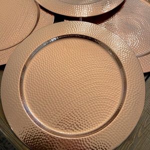 Williams-Sonoma Hammered Copper Chargers -set of 12